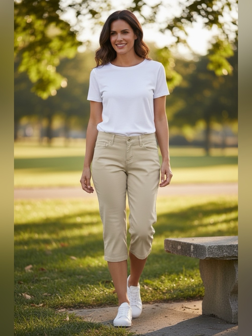 St. John’s Bay Secretly Slender Khaki Porcelain Capris